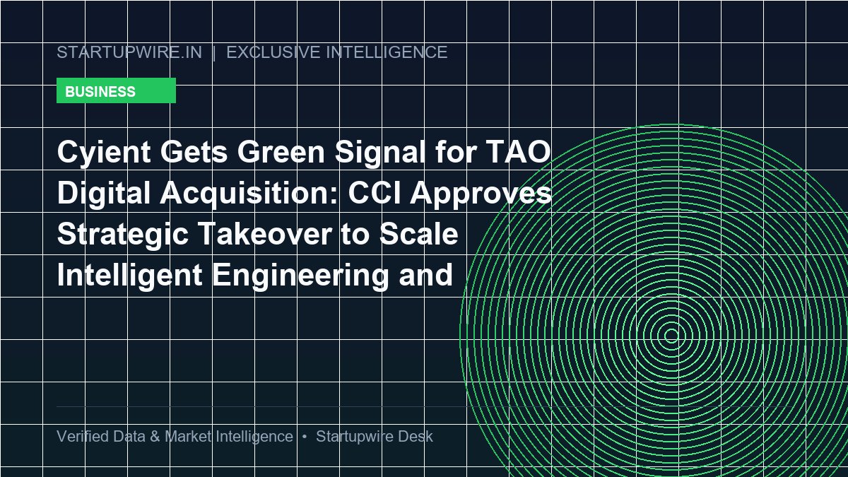 Cyient Gets Green Signal for TAO Digital Acquisition: CCI Approves Strategic Takeover to Scale Intelligent Engineering and Software-Defined Vehicle Capabilities