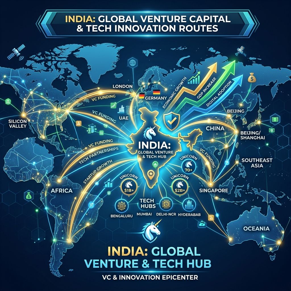India Fortifies Position as World's 3rd Largest Startup Hub Driven by Innovation & Capital Inflows