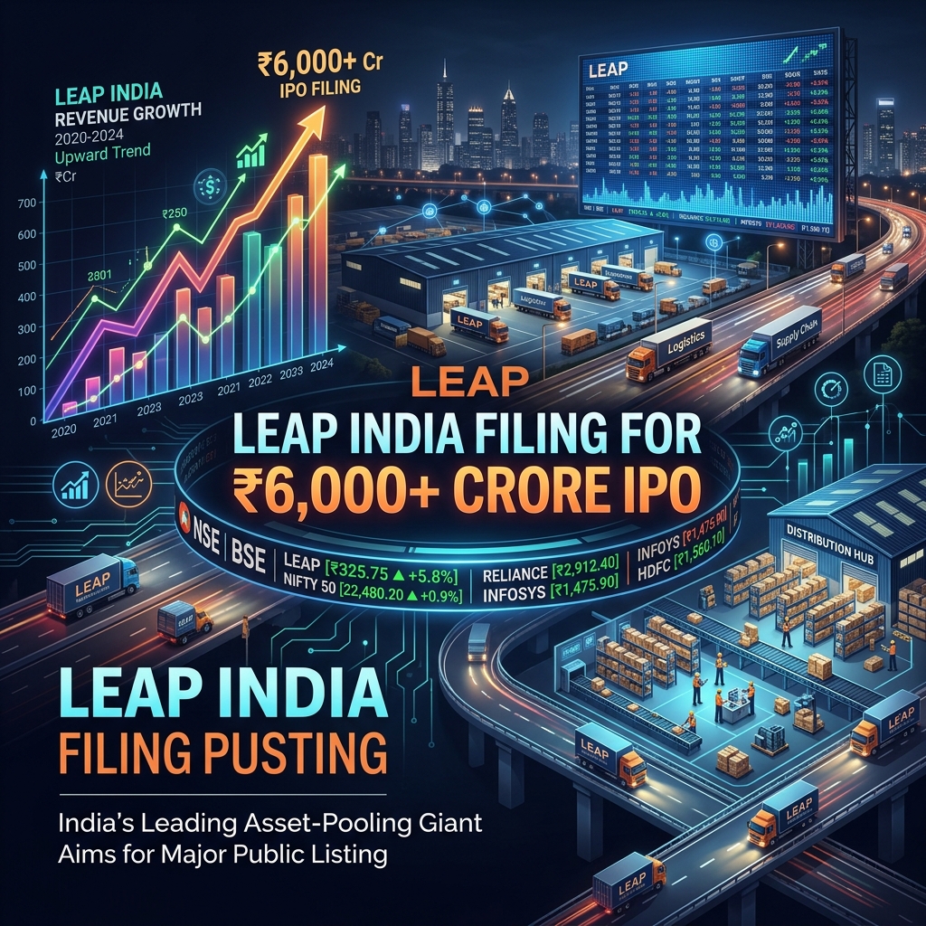 KKR-Backed LEAP India Files for ₹6,000+ Crore IPO at $734 Million Valuation to Accelerate Logistics-Tech Expansion
