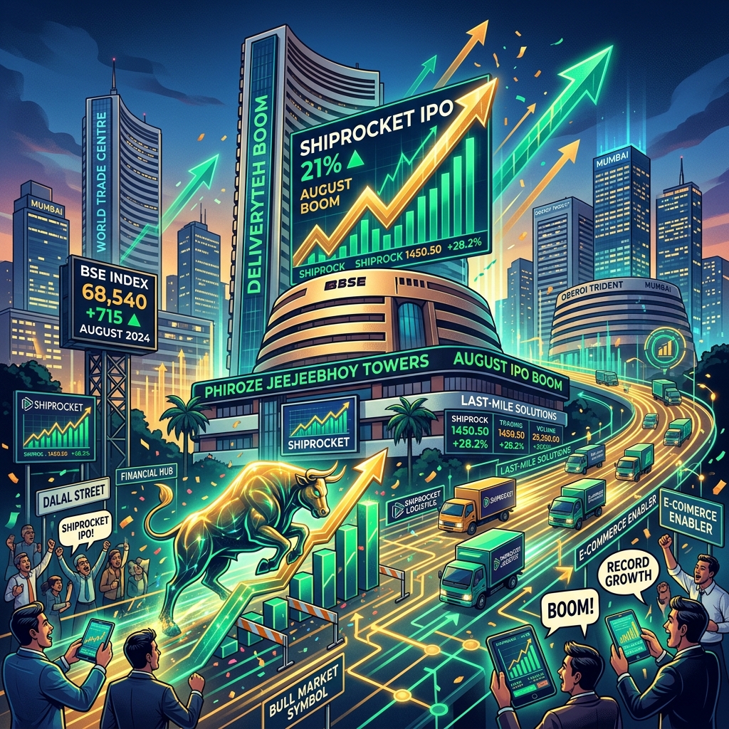 India's August IPO Season Heats Up as Shiprocket and Tech Startups Gear Up to Raise Over ₹25,000 Crore