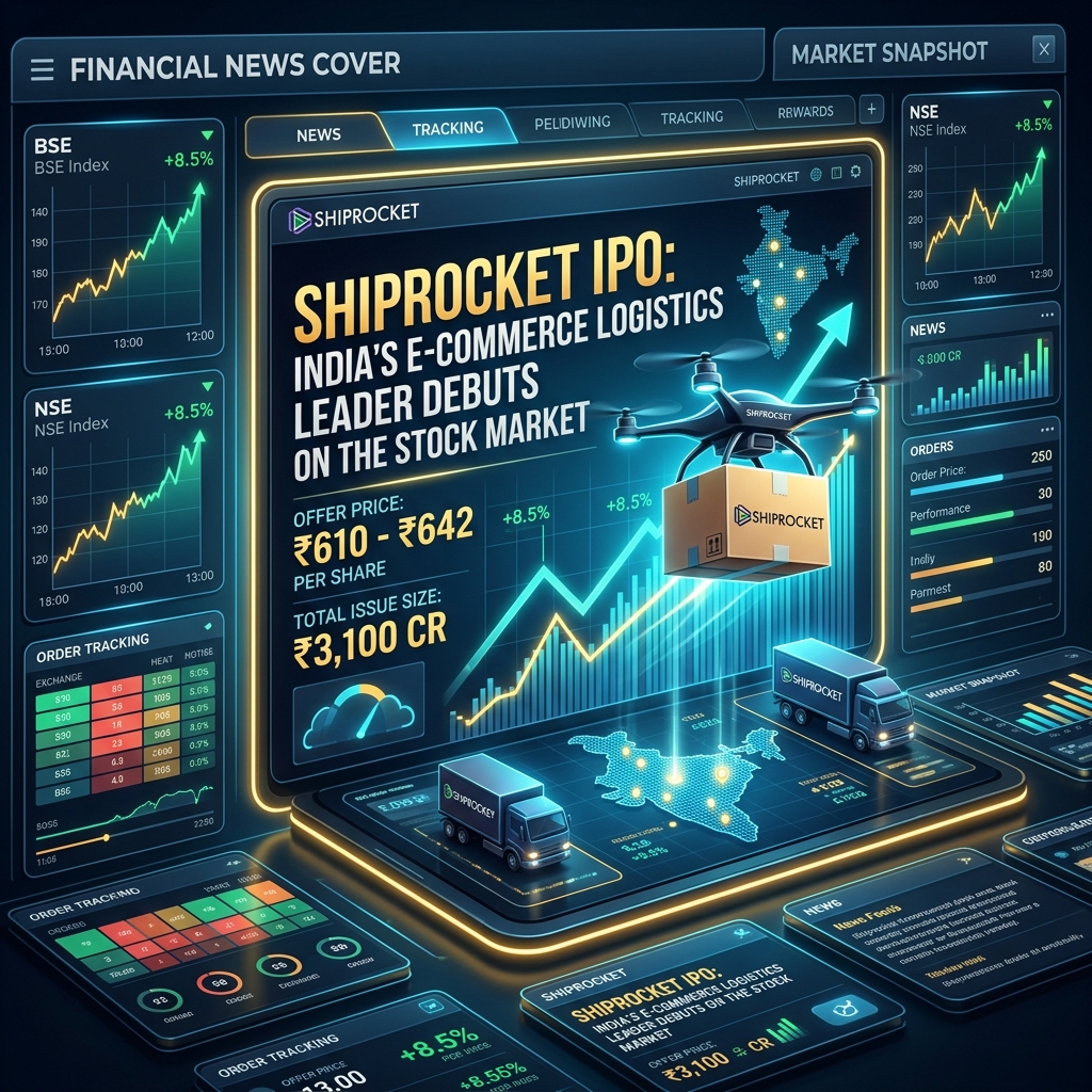 Shiprocket Sets IPO Price Band at ₹92–97 for ₹1,618 Crore Public Issue Opening August 12